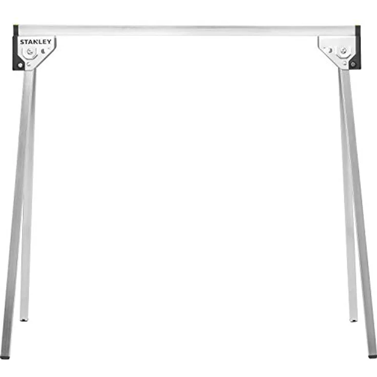 STANLEY Gerüst STST81337-1, klappbarer Aluminium-Arbeitsbock, bis 450 kg belastbar, Zwillingspack mit Metallschiene, rutschfeste Gummiauflage – Bild 10