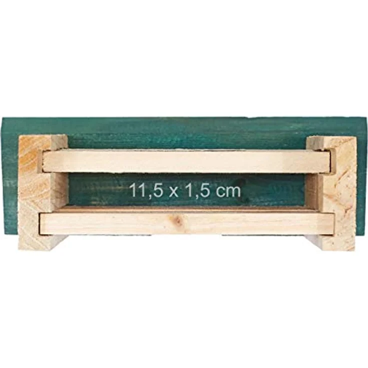 Relaxdays Fledermauskasten, Unterschlupf für Fledermäuse, aus unbehandeltem Holz, HxBxT: 25,5 x 18 x 6 cm, natur/grün – Bild 5