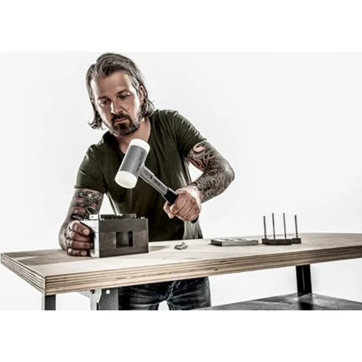 SUPERCRAFT-Schonhämmer, mit bruchsicherem Stahlrohrstiel und ergonomisch geformtem, rutschsicherem Griff | Ø=40 mm | 3377.040 – Bild 12