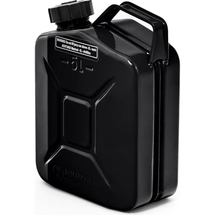 BW® Benzinkanister Metall 3x 5 Liter, Kraftstoffkanister Schwarz RAL 9005, TÜV-geprüft, UN-zugelassen, aus 0,8mm Stahl nach DIN 7274, Made in Europe – Bild 5