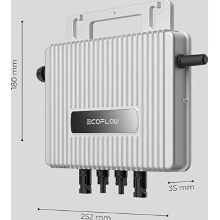 SUNNIVA EcoFlow Mikro-Wechselrichter EFStreamMI800W, 800 W, IP67 wetterfest, Plug-&-Play Installation, 2 MPPT, Bluetooth & WiFi, inkl. 5 m Anschlusskabel – Bild 5
