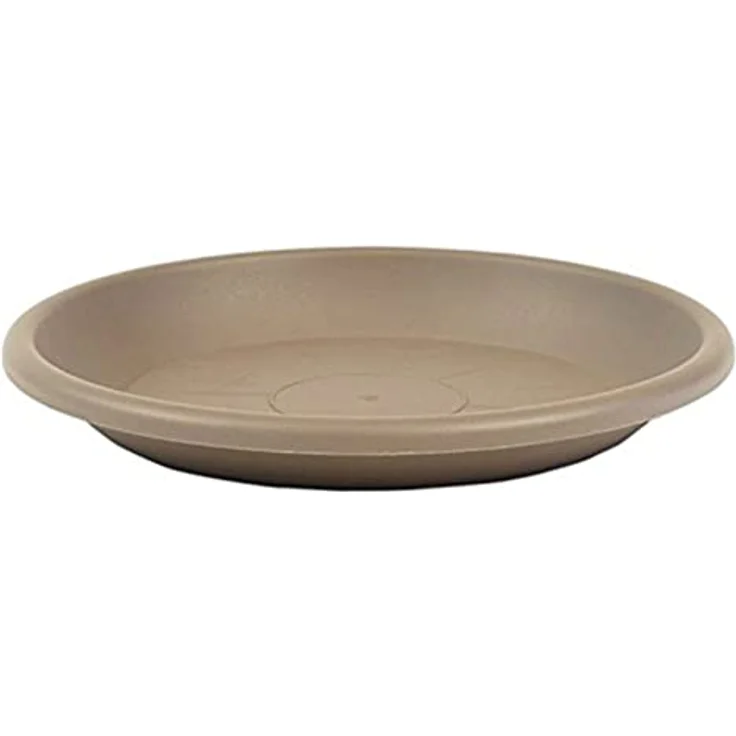 greemotion Blumentopfuntersetzer Taupe - 17 cm Durchmesser - Kunststoff, frostsicher, für Balkon & Terrasse geeignet – Bild 1