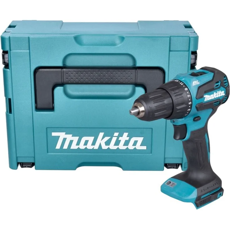Makita DHP 490 ZJ, Akku Schlagbohrschrauber 18 V mit 65 Nm Drehmoment, inkl. Makpac Systemkoffer, ohne Akku, ohne Ladegerät