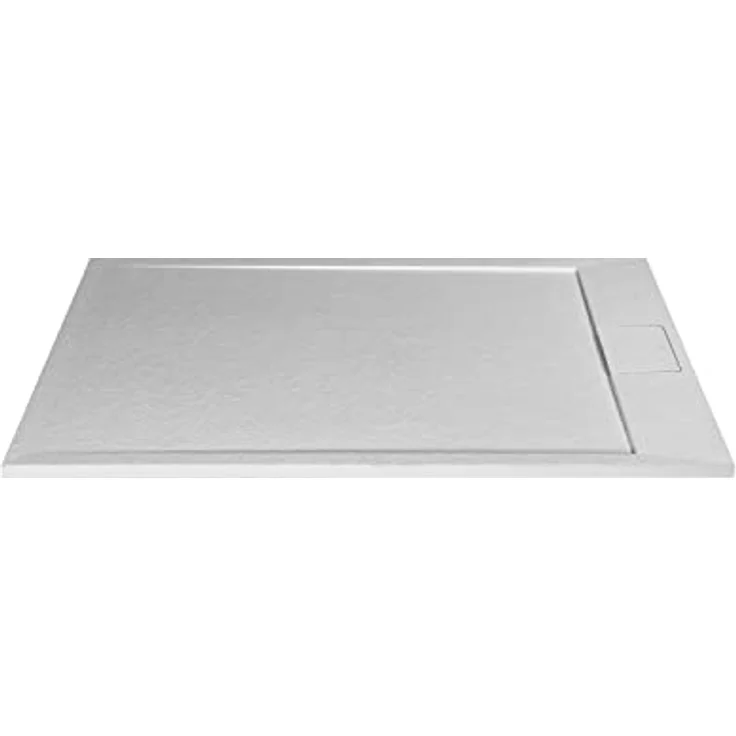 Ideal Standard Ultra Flat S i.life Rechteck-Brausewanne, 1200x700x30mm, Quarzgrau, rutschhemmed, mittiges Ablaufloch, Mineralguss – Bild 7