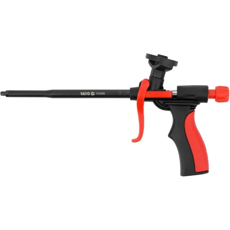 Yato PU Bauschaumpistole YT-67435, PTFE-beschichtet, 330 mm für präzises Abdichten und Isolieren