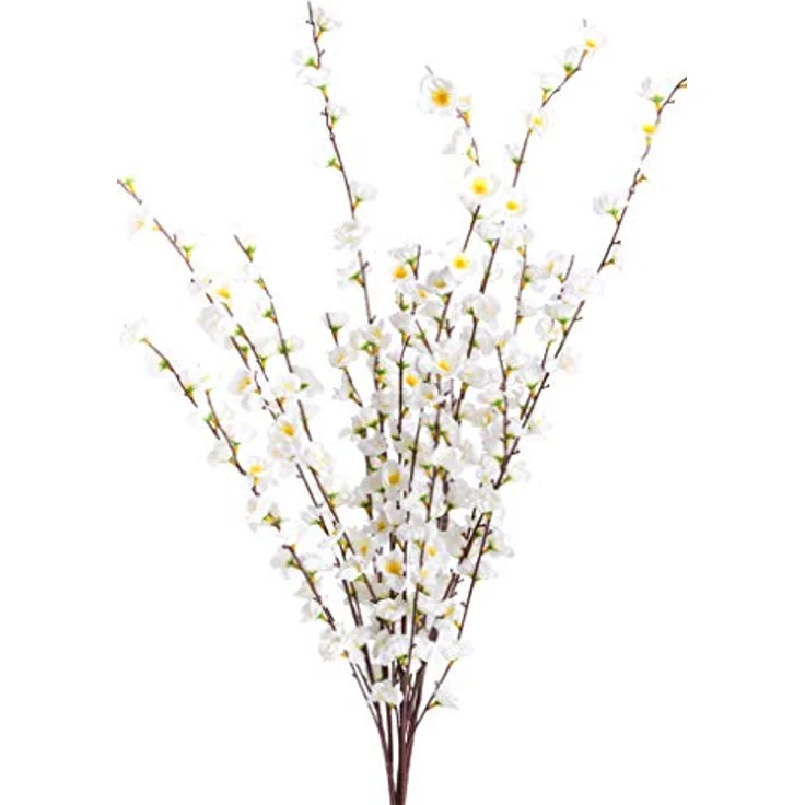 Botanic-Haus Kunstblume Frühlingsblütenbusch, 80 cm hohe Kunstpflanze mit naturgetreuer Verarbeitung und biegsamem Draht – Bild 3