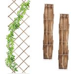 Relaxdays Rankgitter, ausziehbar, 3er Set, Rankhilfe Kletterpflanzen, 180x60 cm, Garten, Balkon & Terrasse, Holz, braun - Preisvergleich
