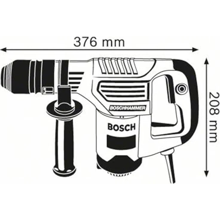 Bosch Professional Schlaghammer GSH 3 E (inkl. Fliesenmeißel, Spitzmeißel, Zusatzhandgriff, im Koffer) – Bild 4