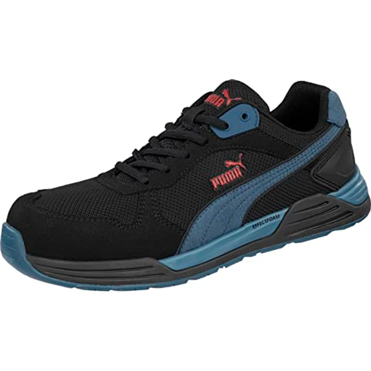 PUMA Safety Arbeitsschuh, Mikrofaser, ESD, mit Fiberglasskappe und FAP®lite-Durchtrittschutz, atmungsaktiv, Schwarz – Bild 1