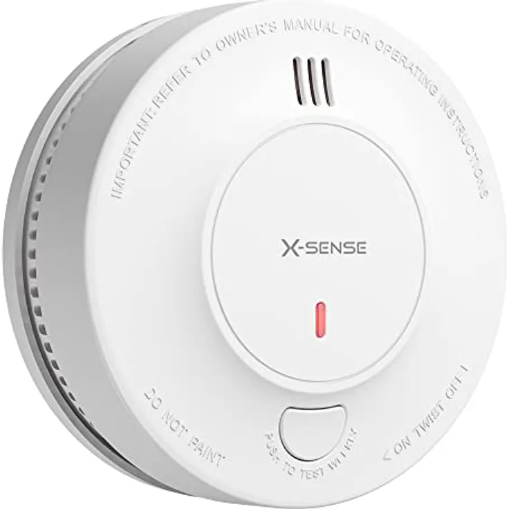 X-SENSE SD2J0AX Rauchmelder, mit 10-Jahres-Batterie und Batteriewarnung, fotoelektrischer Sensor