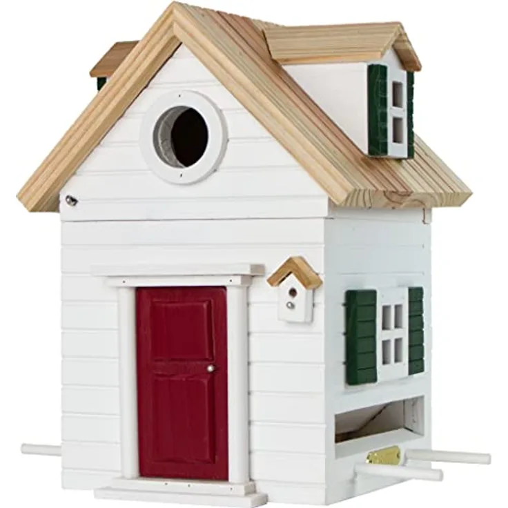 Wildlife Garden WG1122 Multiholk New England - Der Kombinierte Vogelfutterhaus und Nistkasten/Vogelhaus aus Holz