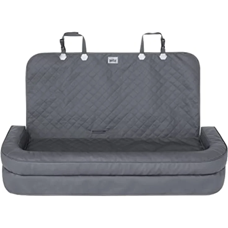 DOGGY Hundeautositz, Hundebox, Hundebett für kleine Hunde, 135 x 45 cm, Wasserabweisend, Graphit Skaj – Bild 2