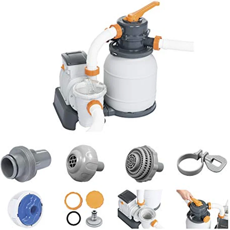 Bestway Flowclear Sandfilteranlage Sandfilterpumpe Schwimmbad 5.678 l-h 58497 – Bild 2