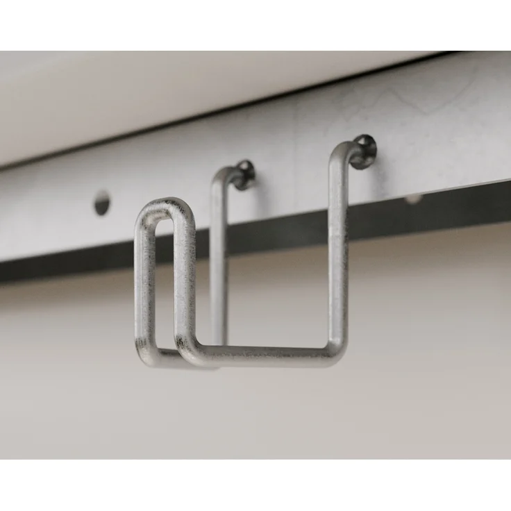 Hörmann Ecostar Kleiderhaken für Euroline Gerätehäuser, silber, platzsparend, 27 x 45 x 36 mm (B x H x T)
