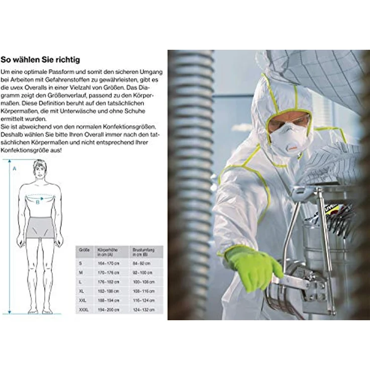 Uvex 9871012 Einwegschutzanzug Typ 5-6 Kleider-Größe: XL Weiß – Bild 3