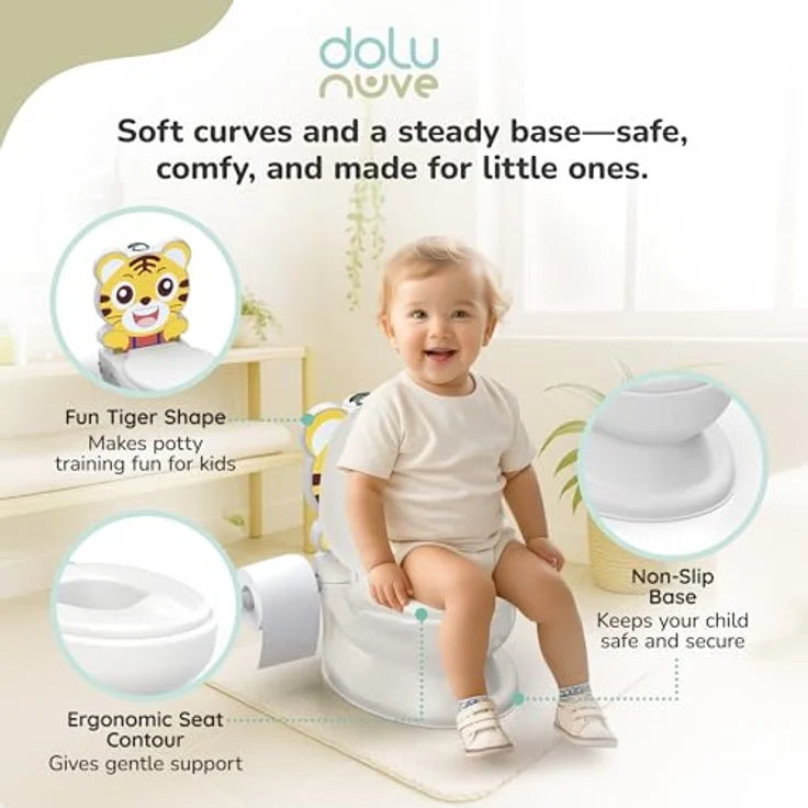 DOLU NUVE Kleinkind Potty ''Tiger'', pädagogisches Töpfchen für Kinder – Bild 5