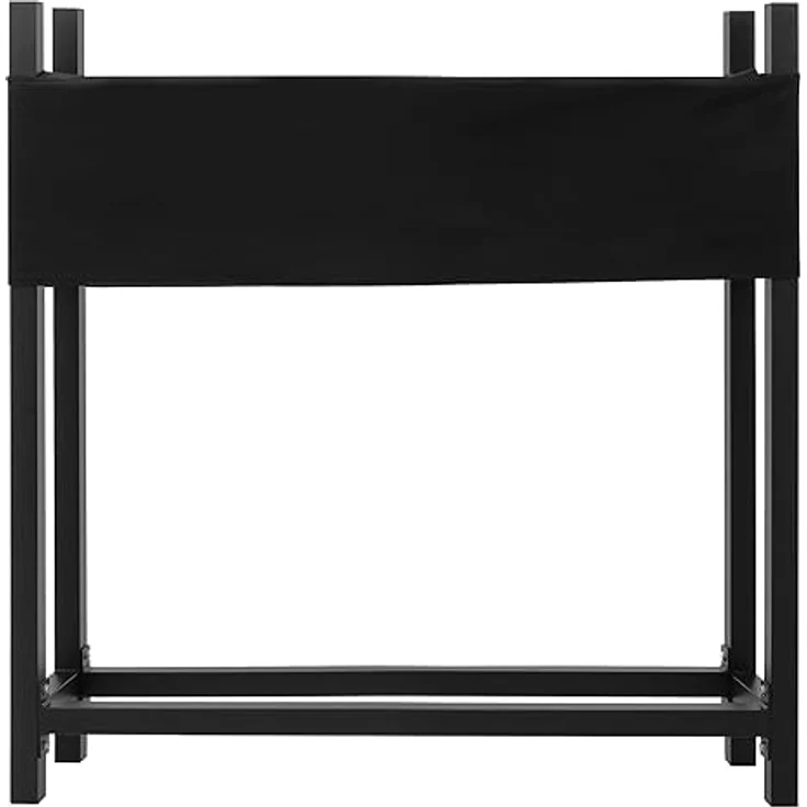 ML DESIGN Metall Kaminholzregal mit Abdeckung, 113x25x115cm, anthrazit, witterungsbeständiger Stahl, 0,5m³ Stauraum, inkl. Schutzhuelle – Bild 2
