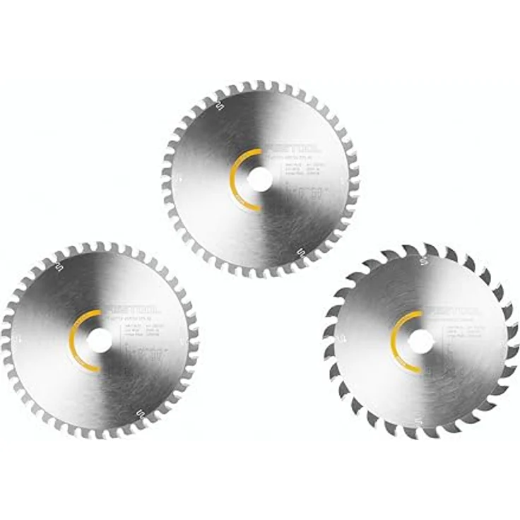 Festool Kreissägeblatt-Set KSB-SORT/3 W 168x1,8, Hartmetallzähne für lange Standzeiten - hochwertig und farbcodiert – Bild 1