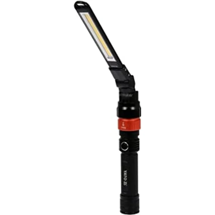 YATO Handleuchte 280, 190, 380 Lumen Lampe NEU, 3in1-Modell, IP54, Aluminium/Abs, magnetisch, grün/rot – Bild 3