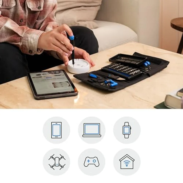 iFixit Pro Tech Go Toolkit, 47-teiliges Bohrer- und Bitset für Elektronikreparaturen in robuster Tasche – Bild 3