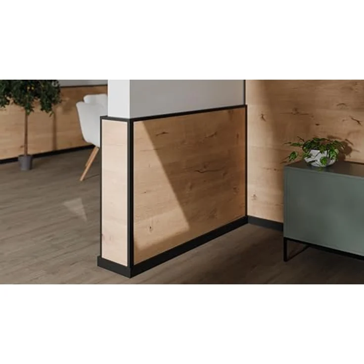 EGGER Faltleiste 'DecoWall FL537', flexible schwarze Übergangs- und Abschlussleiste, 2400 x 22 x 22 mm – Bild 4