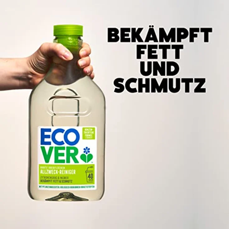 Ecover Allzweckreiniger Zitronengras & Ingwer mit Pflanzenbasierten Biologisch abbaubaren Inhaltsstoffen,1l – Bild 5