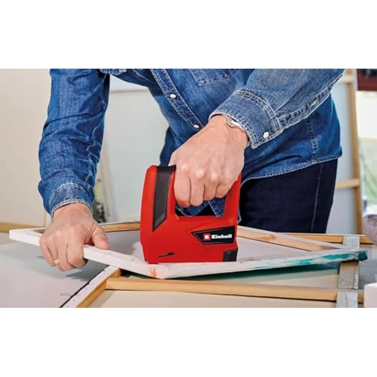 Einhell Akku-Tacker TC-CT 3,6 Li (3,6V, 1,3Ah, 30 Schuss-min, ergonom. Softgrip, Sicherheitsnase, inkl. Metallbox, Ladegerät & 1000 Klammer) – Bild 2