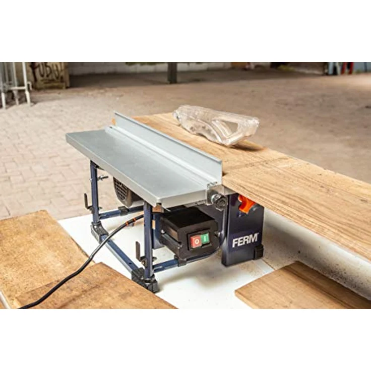 FERM Tischkreissäge 800 W, Inkl.  200mm 24-Z-Sägeblatt, Gehrungsführung, Parallelführung, Schubstange und Staubsaugeranschluss – Bild 8
