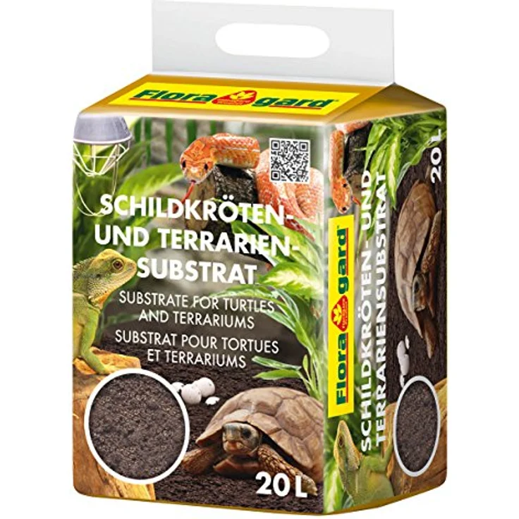 Floragard Schildkrötensubstrat, Spezialerde für Reptilien, 20 l mit hoher Trittsicherheit und optimaler Feuchtigkeitsspeicherung – Bild 1
