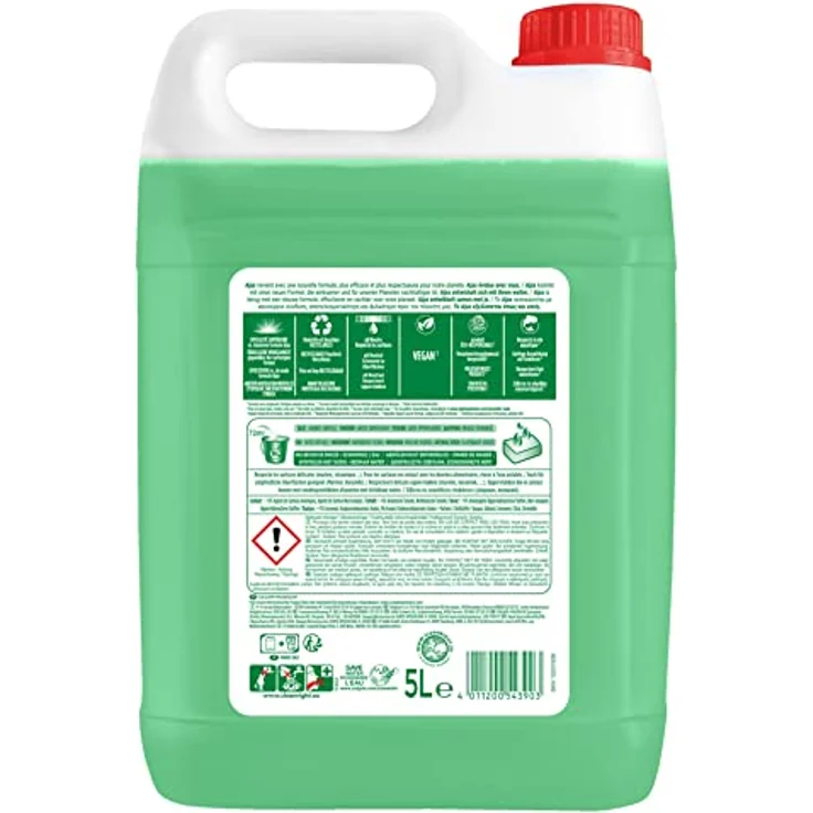 AJAX Ajax Allzweckreiniger Citrofrisch 5L (1er Pack) - Reinigungsmittel mit frischem Zitronenduft und hautfreundlicher Formel – Bild 3