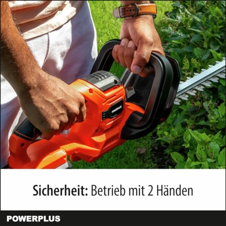 Powerplus Dual Power POWDPG75301, Akkubetriebene Heckenschere mit 515 mm Klinge, 1300 Hüben pro Minute, für Äste bis 15 mm – Bild 5