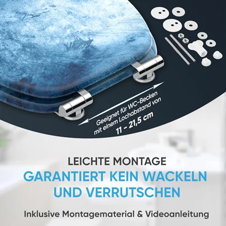 Sanilo WC-Sitz Solium, mit Absenkautomatik, Antibakterielle Oberfläche, Holz, 47 x 37,7 cm – Bild 5