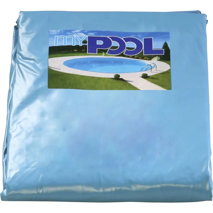 my POOL BWT Poolinnenhülle für Rundbecken, 150 cm tief, PVC 0,80 mm, blau, mit Einhängebiese