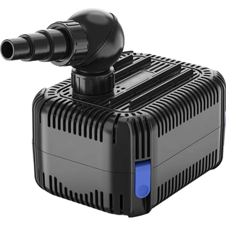 SunSun CDF-3800 Teichpumpe 24V DC, 3600 l/h, 20 W, mit Blockier- und Trockenlaufschutz, Gartenteichpumpe, Gleichstrompumpe – Bild 1