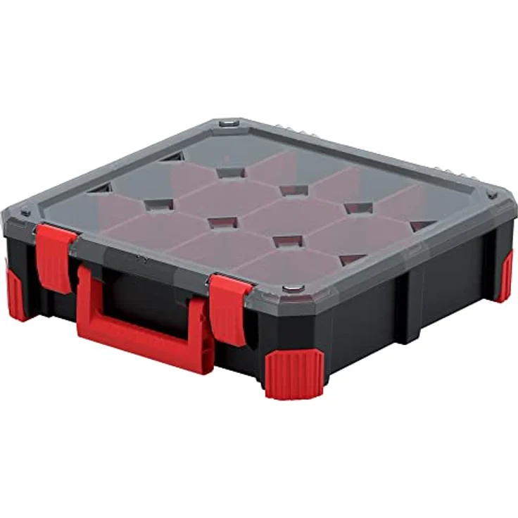 Kistenberg Werkzeugkoffer Organizer Heavy Titan, robuste Polymermischung, ergonomischer Griff, bewegliche Trennwände, schwarz – Bild 1