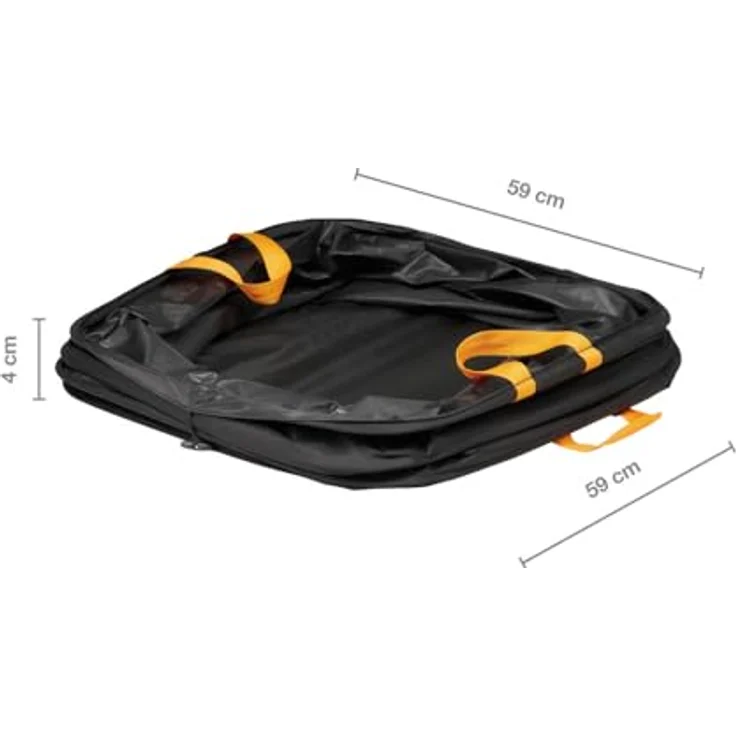 Fiskars Großer PopUp-Gartensack mit Griffen, Platzsparend faltbar, Fassungsvermögen: 219 L, Höhe: 70 cm, Breite: 56 cm, Schwarz-Orange, Ergo, 1028373 – Bild 3