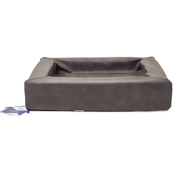 Holland Animal Care Lets Sleep Comfy Cushion, Hundekorb mit erhöhtem Rand und Anti-Rutsch-Beschichtung, anthrazit