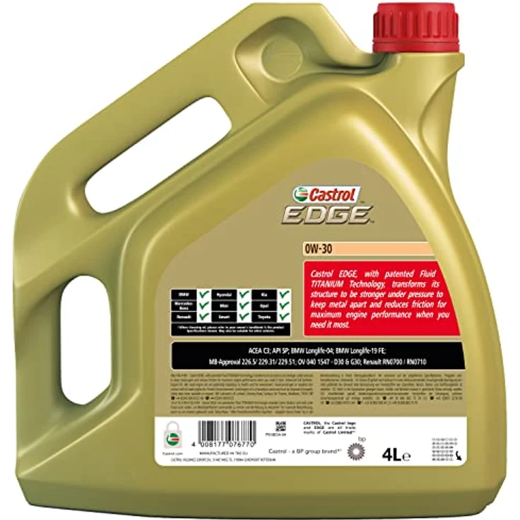 Castrol EDGE 0W-30 Engine Oil 4L – Bild 2
