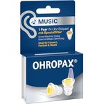 OHROPAX Music Ohrstöpsel mit Spezialfilter, unverfälschter Klang, SNR 19 dB, ideal für Konzerte, 1 Paar + zusätzliches kleineres Stöpselpaar, transparent