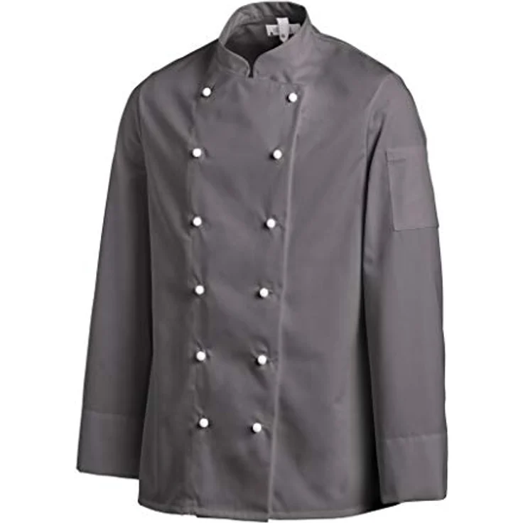 Leiber Kochjacke/CLEAN-DRES grau Größe 50, Industriewäsche geeignet, ohne Knöpfe – Bild 1