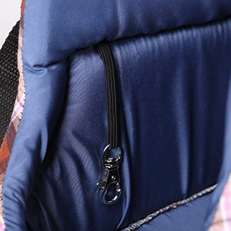 Hundetragetasche Größe S rot kariert Transporttasche für Hunde und Katzen Hundetasche Polyester strapazierfähig und hochwertig – Bild 3