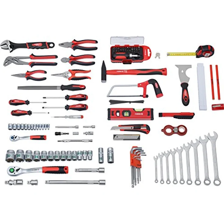 Meister Werkzeugkoffer 131-teilig - Stabiler Alu-Koffer - Werkzeug-Set - Für Haushalt, Garage & Werkstatt - Profi Werkzeugkoffer befüllt - Werkzeugkiste - Werkzeugbox komplett mit Werkzeug - 8971470 – Bild 12