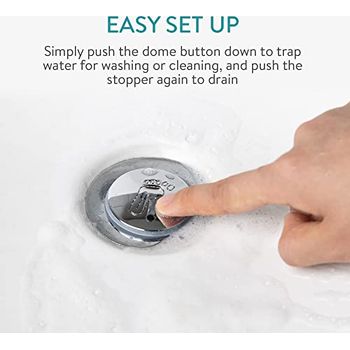 Pop-up Ablaufventil Für Badewanne & Waschbecken – Verzinkt, Mit Gummidichtung, Für 48-55 Mm Rohre