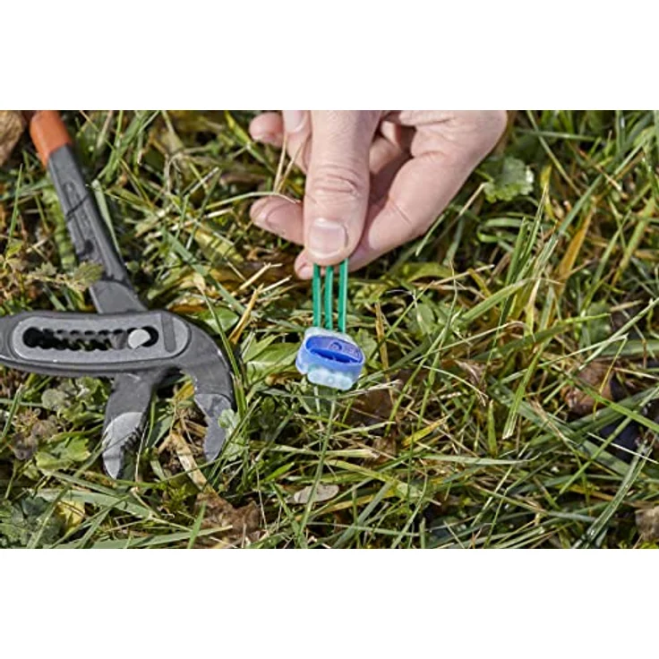 GARDENA Verbinder-Anschlussklemmen: Halterung für Begrenzungskabel des Mähroboters, einfaches Anbringen, witterungsbeständiges Set, Zubehör für Mähroboter, 6 Verbinder + 2 Anschlussklemmen (4089-20) – Bild 5