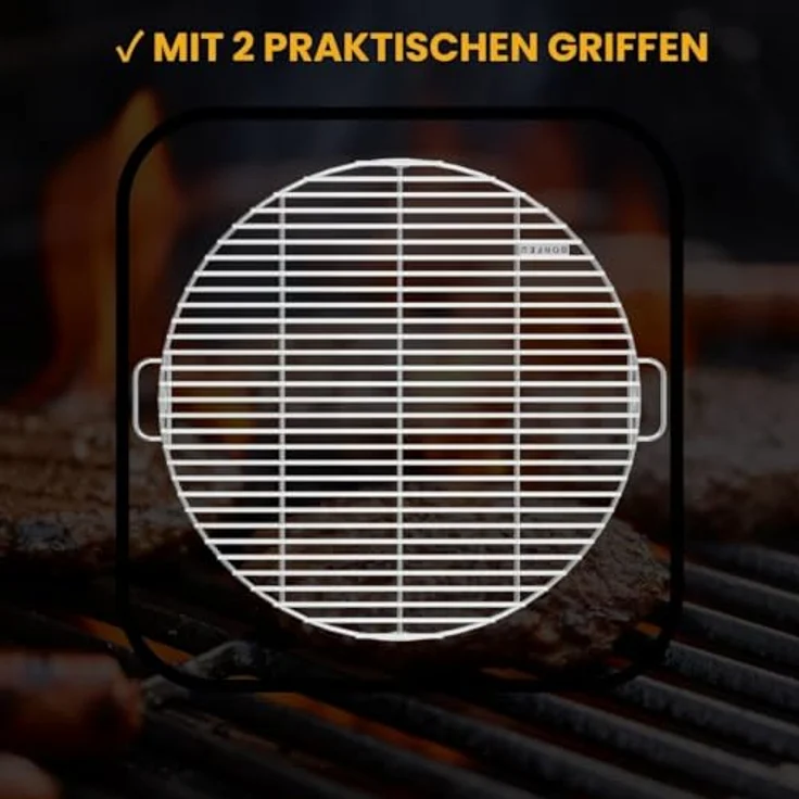 BonFeu BonGrill Grillrost - Plancha Grillplatte aus verzinktem Stahl, Ø100cm für Gasgrill, Feuerschale und Gartenkamin – Bild 3