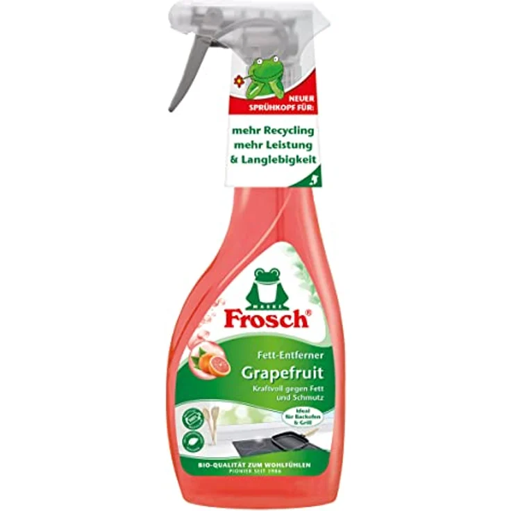 FROSCH Frosch Fett-Entferner Grapefruit, 500ml Küchenreiniger mit kraftvoller Formel gegen Fett und Schmutz, biologisch abbaubar – Bild 2