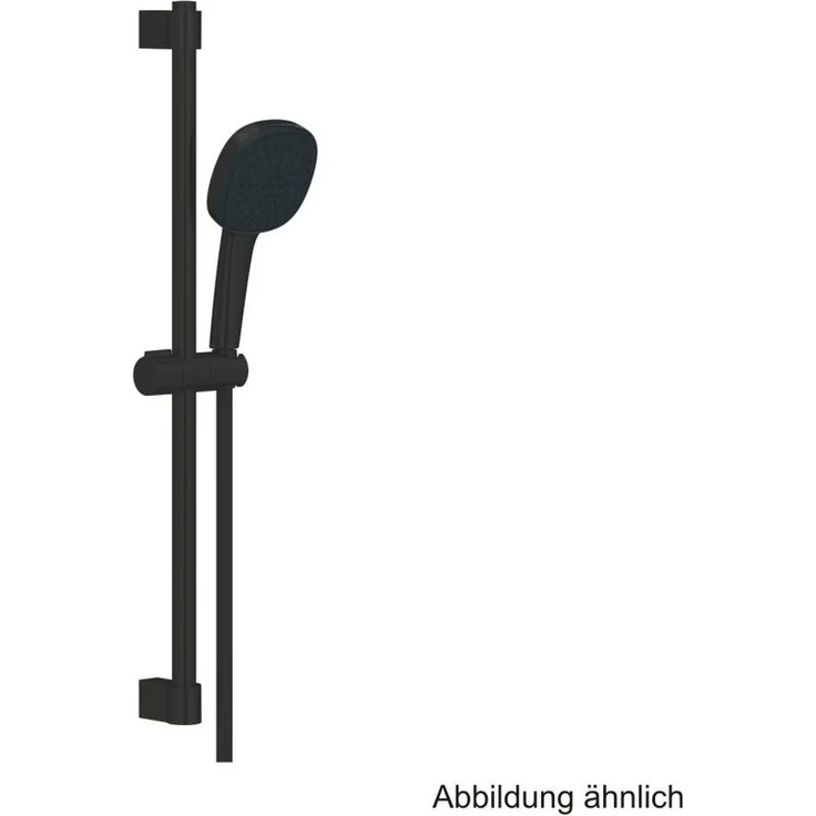 Grohe Tempesta Cube 110, Brausestangenset 600mm mit 2 Strahlarten (Rain, Jet), 7,4l/min, matt black