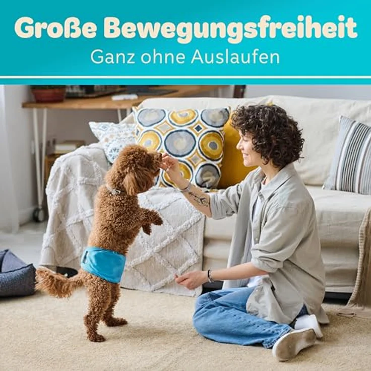HUND IST KÖNIG® Hundewindeln für Rüden [3 STK] Saugstarke Hundewindeln Rüde | Bequeme Hunde Windeln bei Inkontinenz Hund - Umweltfreundliche Rüdenwindel waschbar | Hundewindel leicht zu reinigen – Bild 2