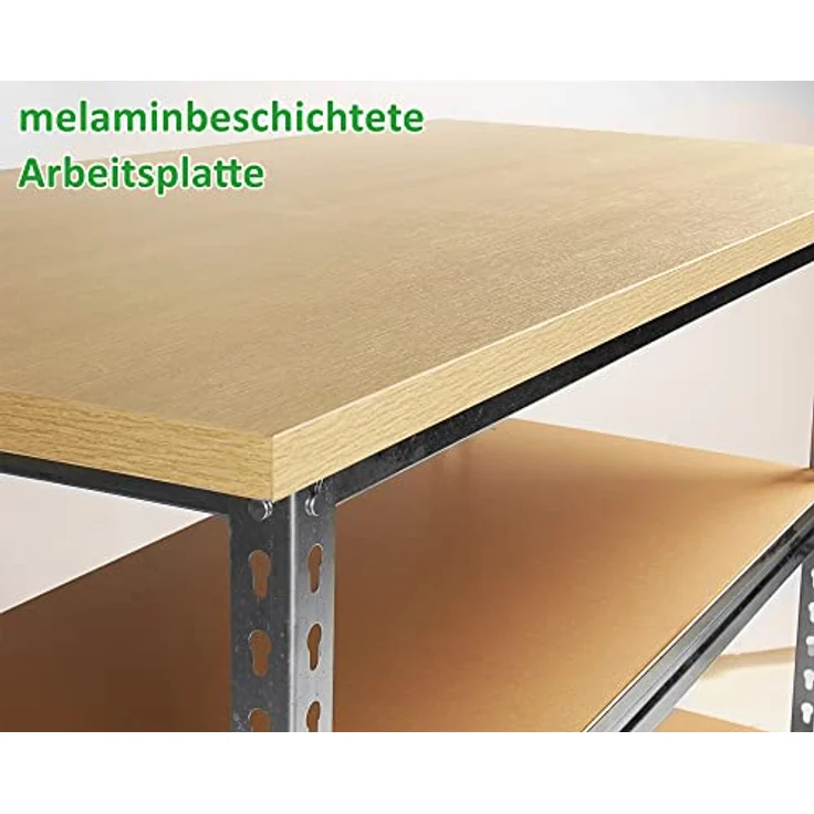 ONDIS24 Werkbank Werkstatt Ecklösung »Sparfuchs«, 2-tlg, 180 x 120 x 85 cm, bis 320 kg belastbar, 25 mm Arbeitsplatte – Bild 4