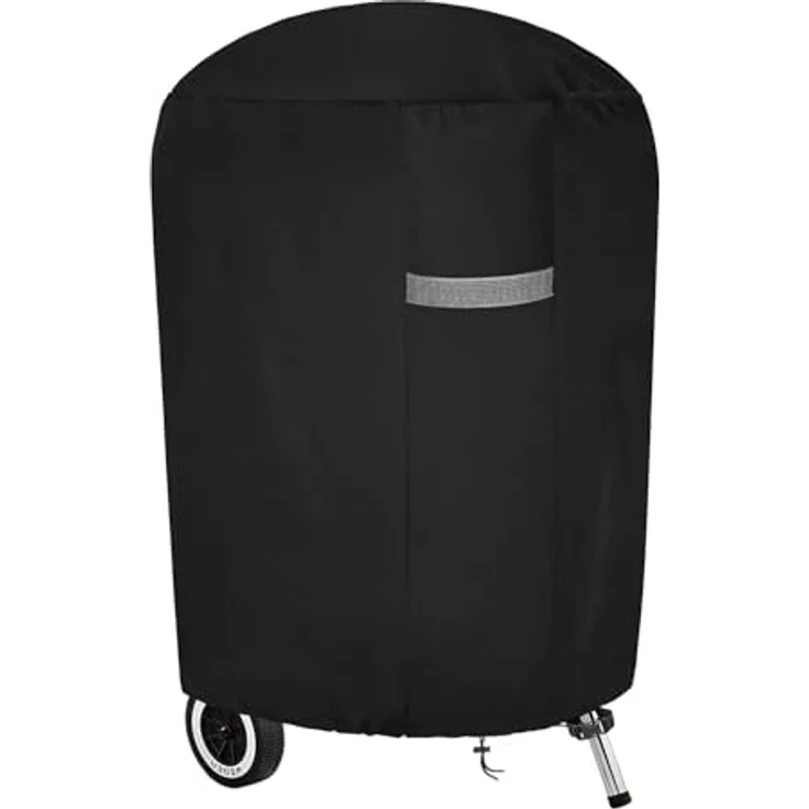 Dokon Kugelgrill Abdeckung, wetterfest aus robustem Oxford-Gewebe, wasserdicht und staubdicht mit Belüftungsöffnungen, Schutzhülle für Weber (Ø71x68cm) - Schwarz – Bild 1